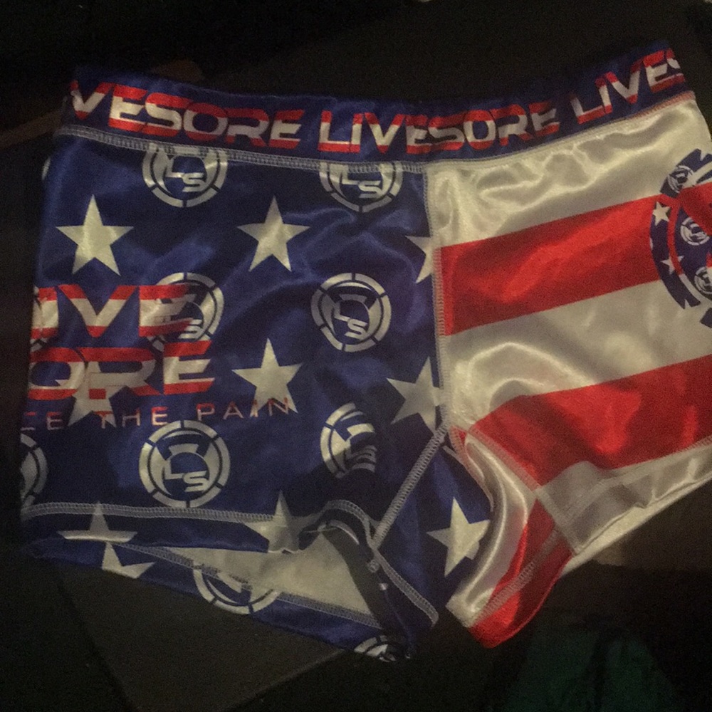 Livesore Lifting Crossfit Shorts Patriotic